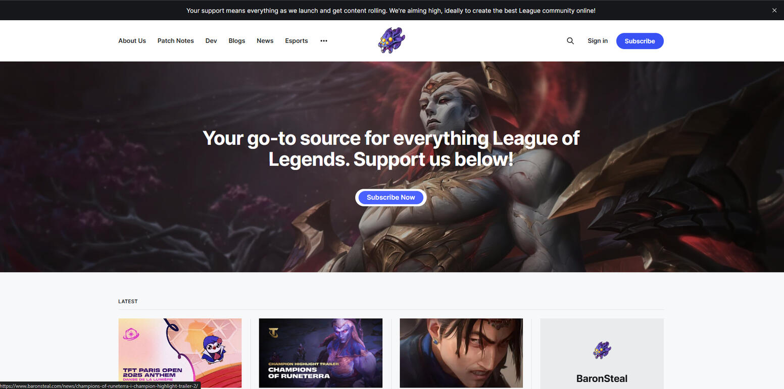 Scrolling SEO agency website.