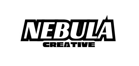Nebula website logo black and whtie. Words only.