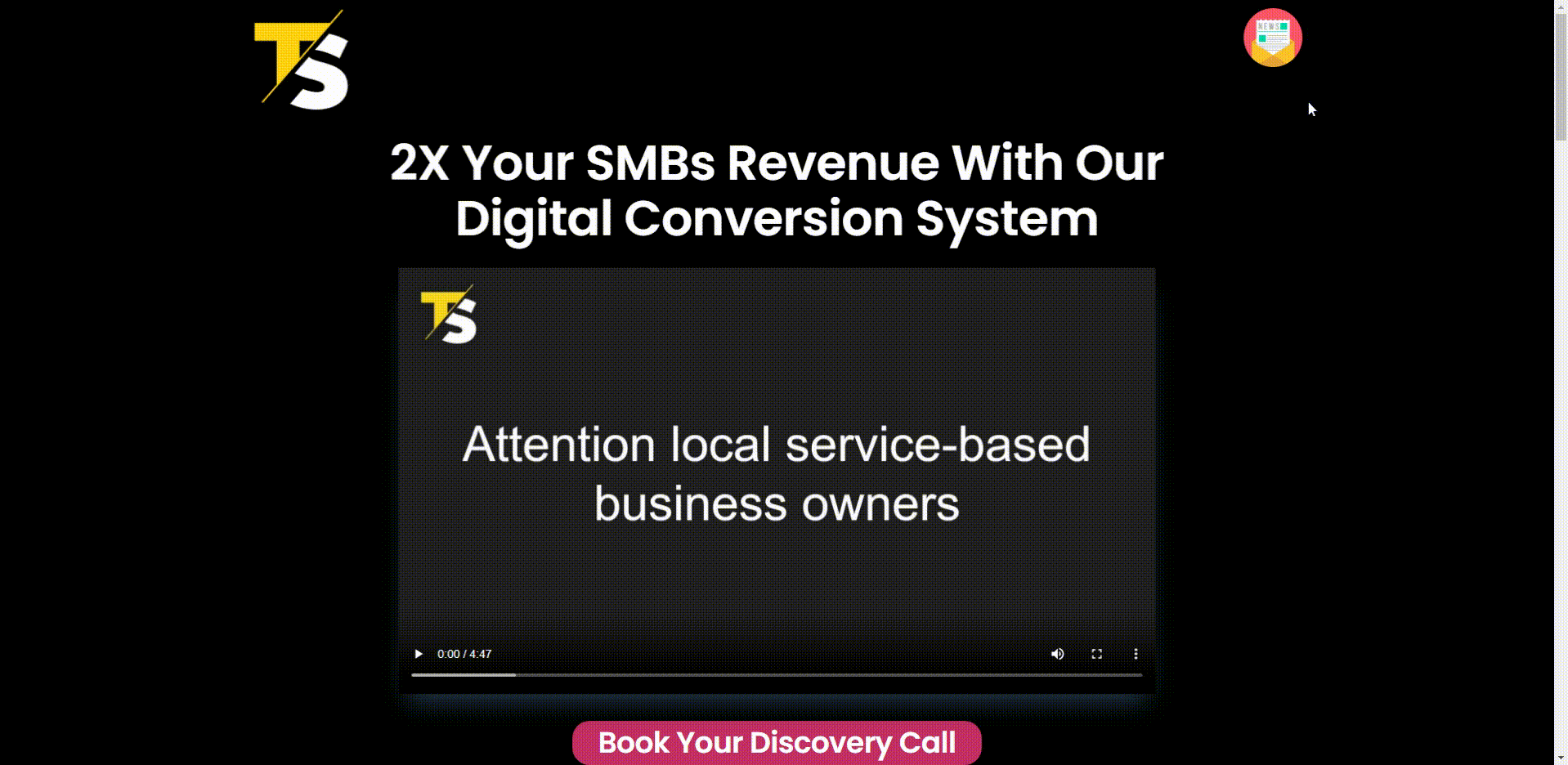 Scrolling SEO agency website.